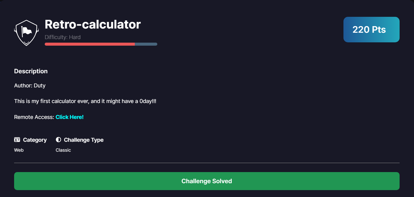 Retro-calculator